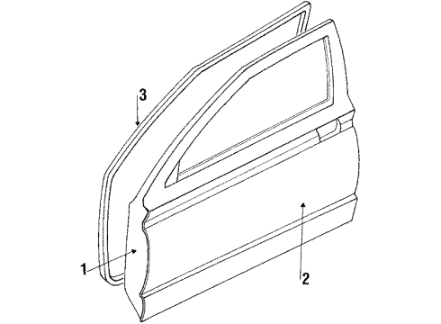 1988 Mercury Tracer Door & Components Diagram 2 - Thumbnail