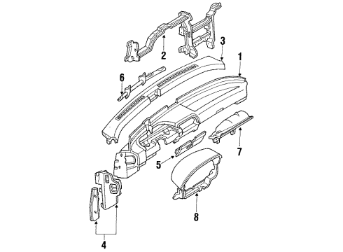 1991 Ford Probe Instrument Panel Diagram