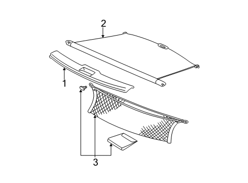 2000 Ford Taurus Interior Trim - Rear Body Diagram 2 - Thumbnail