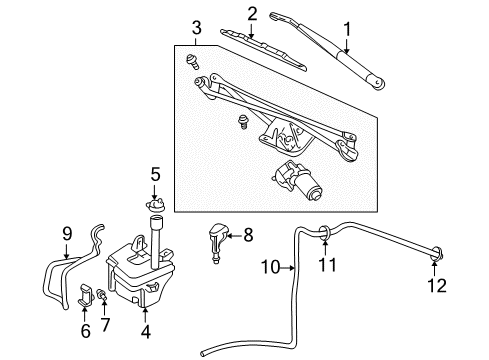2005 Lincoln Aviator Wiper & Washer Components Diagram