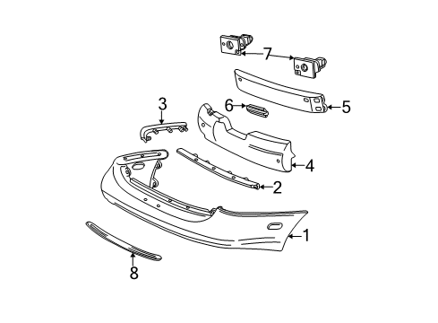 2000 Mercury Sable Bumper & Components - Rear Diagram