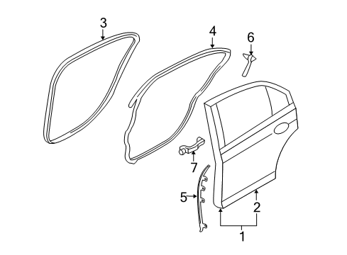 2010 Mercury Milan Door & Components Diagram