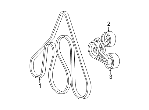 1997 Ford Expedition Belts & Pulleys Diagram
