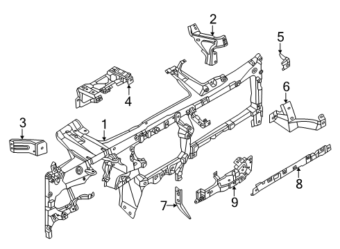 2024 Ford F-150 Instrument Panel Components Diagram 7 - Thumbnail