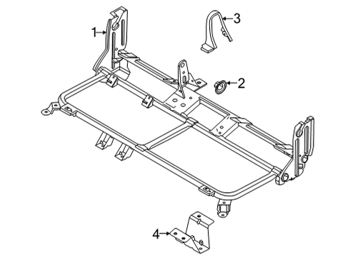 2025 Ford Bronco Sport Rear Seat Components Diagram