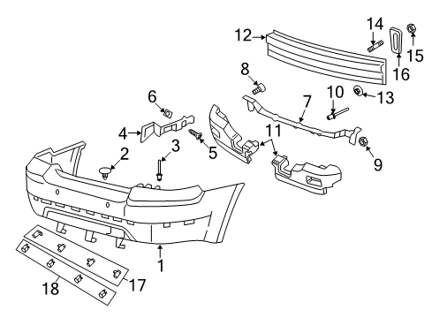 2009 Mercury Sable Bumper & Components - Rear Diagram