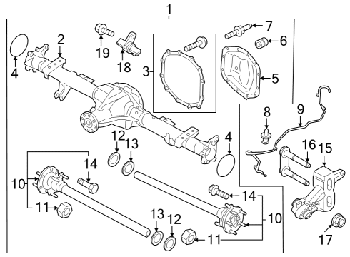 2024 Ford Bronco Axle Housing - Rear Diagram