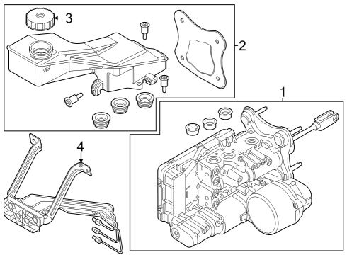 2021 Ford F-150 Booster Assembly - Brake Diagram for PL3Z-2005-F