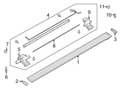 2024 Ford F-150 Lightning Running Board Diagram
