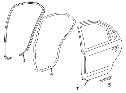 2005 Mercury Montego Door & Components Diagram
