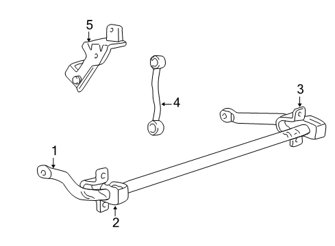 2005 Ford F-250 Super Duty Stabilizer Bar & Components Diagram