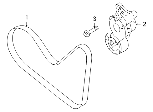 2012 Ford Taurus Belts & Pulleys Diagram