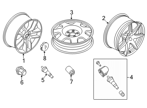 2016 Ford Mustang Wheels & Trim Diagram 2 - Thumbnail