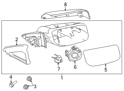 2013 Lincoln MKS Mirrors Diagram