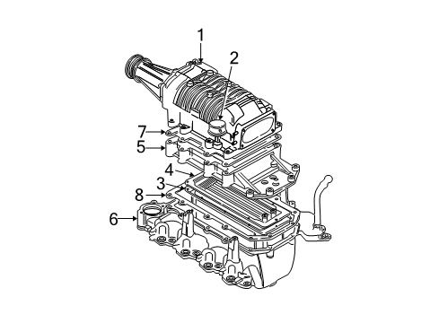 1999 Ford F-150 Supercharger & Components Diagram