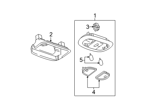 2008 Ford F-250 Super Duty Overhead Console Diagram