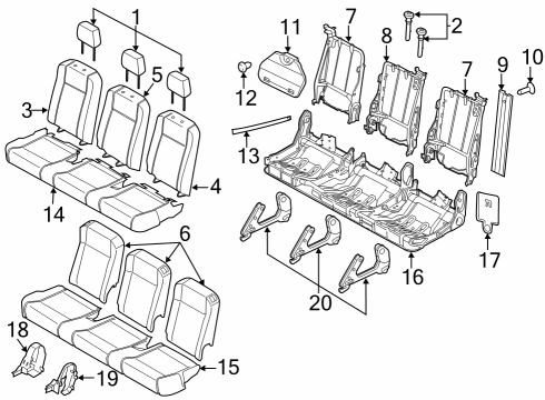 2016 Ford Transit-350 Third Row Seats Diagram 3 - Thumbnail