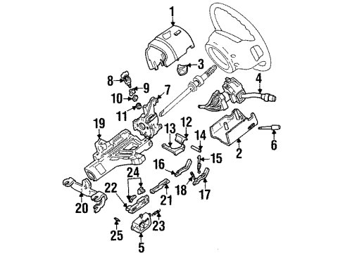 1998 Mercury Mountaineer Parking Brake Warning Switch Diagram for F5TZ-15A851-AA