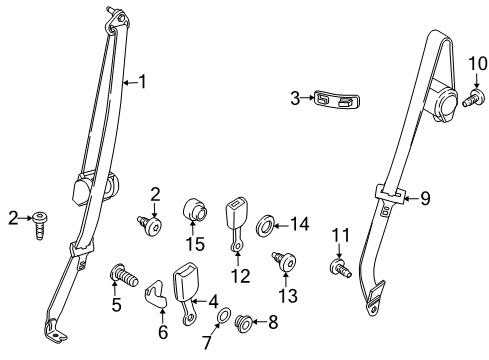 2012 Ford Transit Connect Rear Seat Belts Diagram