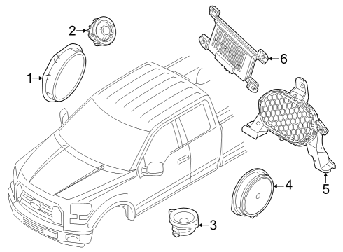 2025 Ford F-350 Super Duty Sound System Diagram 4 - Thumbnail