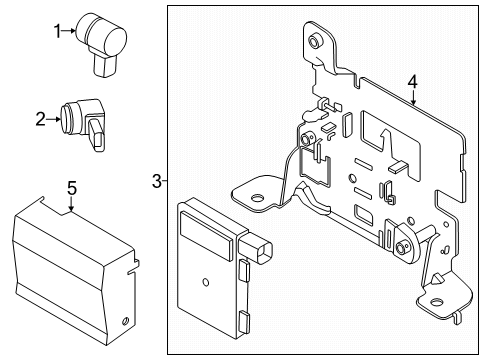 2024 Ford Ranger Electrical Components - Front Bumper Diagram 2 - Thumbnail