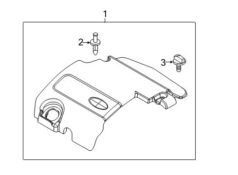 2013 Ford Explorer Engine Appearance Cover Diagram