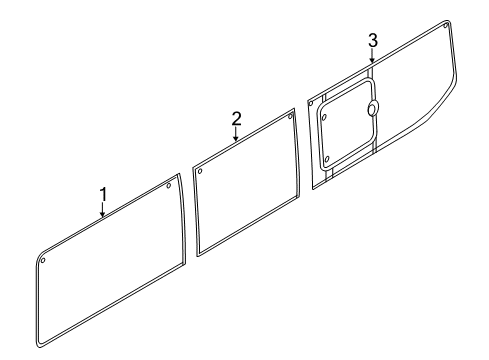 2017 Ford Transit-150 Glass - Side Panel Diagram 6 - Thumbnail