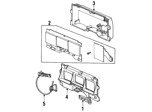 1992 Mercury Grand Marquis Cluster & Switches Diagram 2 - Thumbnail