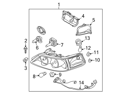 2003 Lincoln Town Car Bulbs Diagram