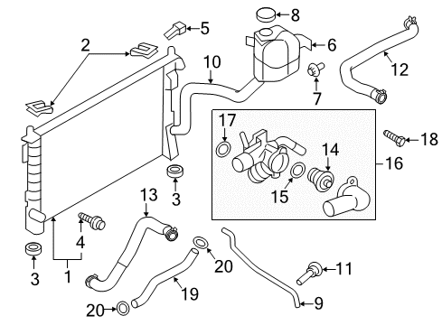 2011 Ford Edge Lower Hose Diagram for AT4Z-8286-A