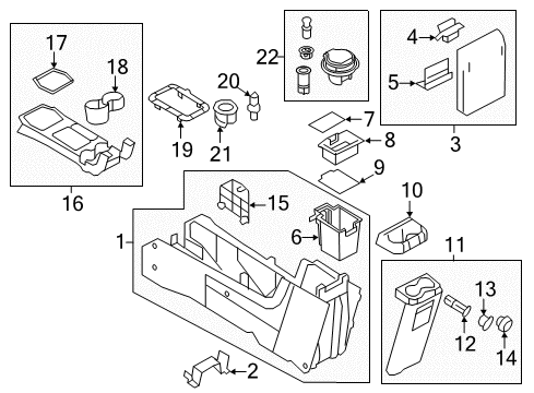 2008 Mercury Mariner Finish Panel Diagram for 8E6Z-78045A76-AC