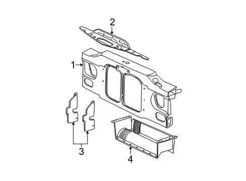 2002 Ford Explorer Sport Radiator Support Diagram