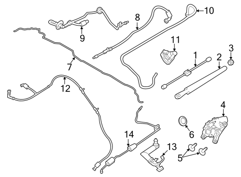 2024 Lincoln Aviator Wiper & Washer Components Diagram