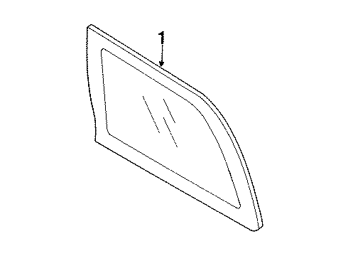 1999 Ford Escort Glass & Hardware - Quarter Panel Diagram