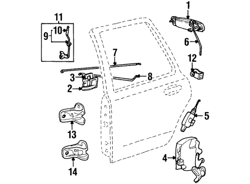 1990 Lincoln Town Car Door Diagram