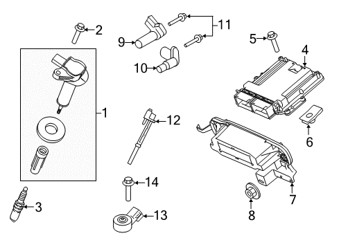2015 Ford F-150 Camshaft Position Sensor Diagram for BR3Z-6B288-B