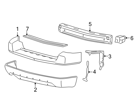2007 Ford Freestyle Bumper & Components - Rear Diagram