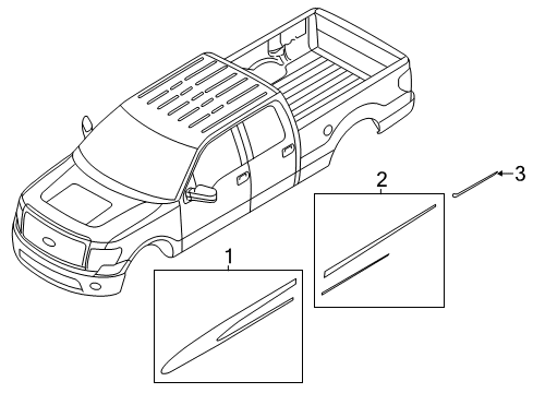 2011 Ford F-150 Stripe Tape Diagram 2 - Thumbnail