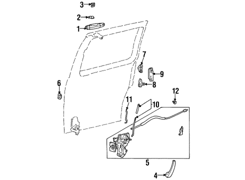 1998 Ford Windstar Lock & Hardware Diagram