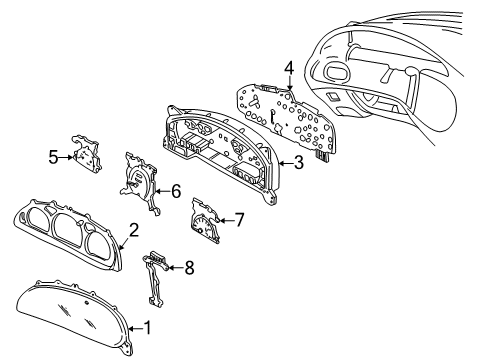2000 Mercury Sable Fuel Gauge Diagram for 1F1Z-9305-AA