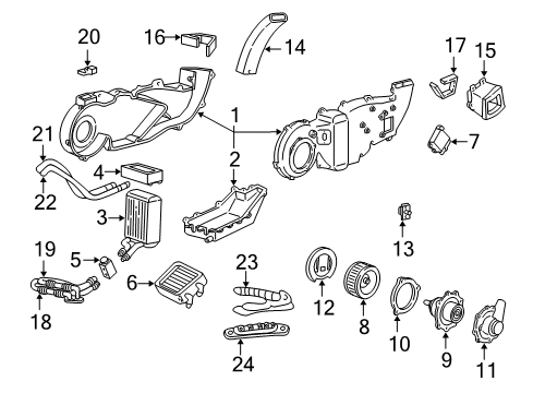 1999 Ford Expedition Auxiliary Heater & A/C Diagram
