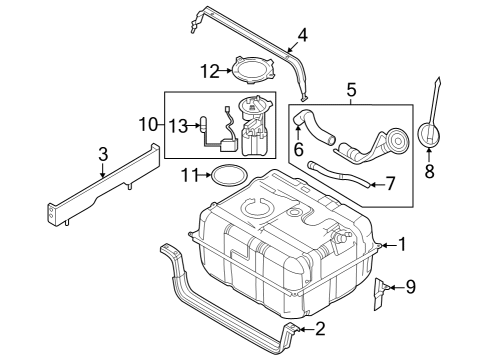 2025 Ford E-350 Super Duty Fuel System Components Diagram
