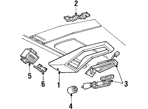 1987 Ford Ranger Console Diagram 2 - Thumbnail