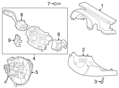 2024 Lincoln Aviator Shroud, Switches & Levers Diagram