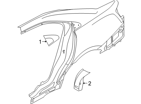 2014 Ford Special Service Police Sedan Exterior Trim - Quarter Panel Diagram