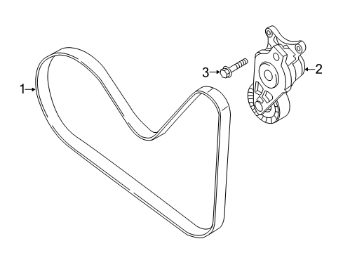 2018 Ford Edge Belts & Pulleys Diagram