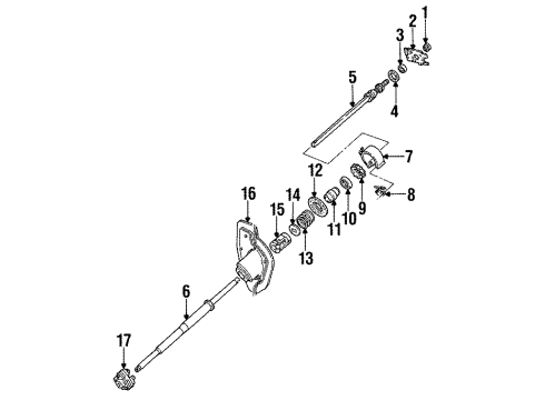 1990 Ford Thunderbird Shaft & Internal Components Diagram