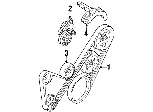 1999 Mercury Cougar Serpentine Belt Diagram for F8RZ-8620-C