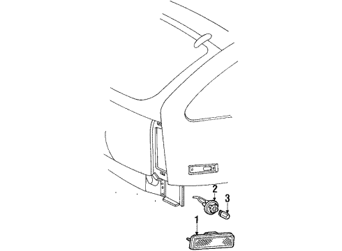 1986 Mercury Sable Side Marker Lamps Diagram