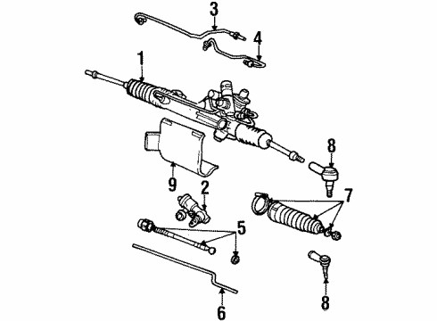 2001 Lincoln Continental Steering Gear & Linkage Diagram 2 - Thumbnail